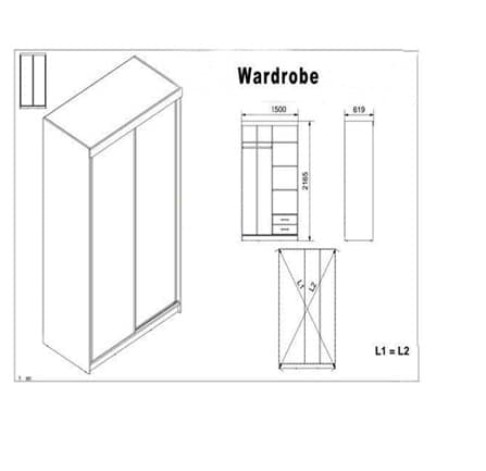 Vikas Sliding Wardrobe - Furniturezone